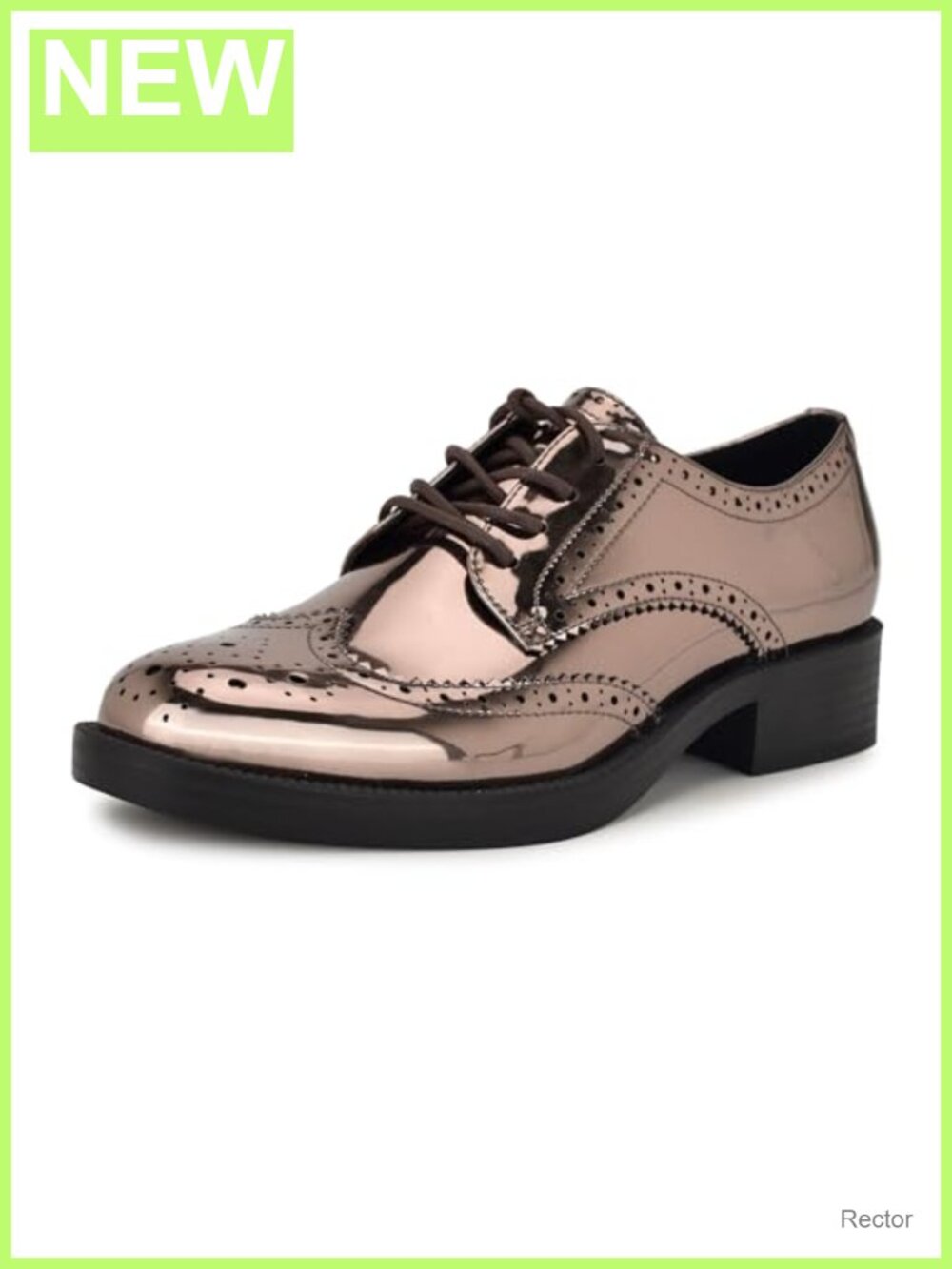 Nine West Studey Women's Casual Lace-Up Loafers Round Toe Block Heel